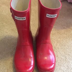Red Hunter Boots size 7